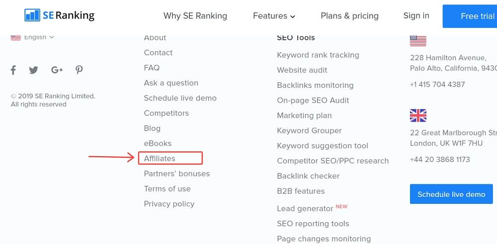 se ranking affiliate