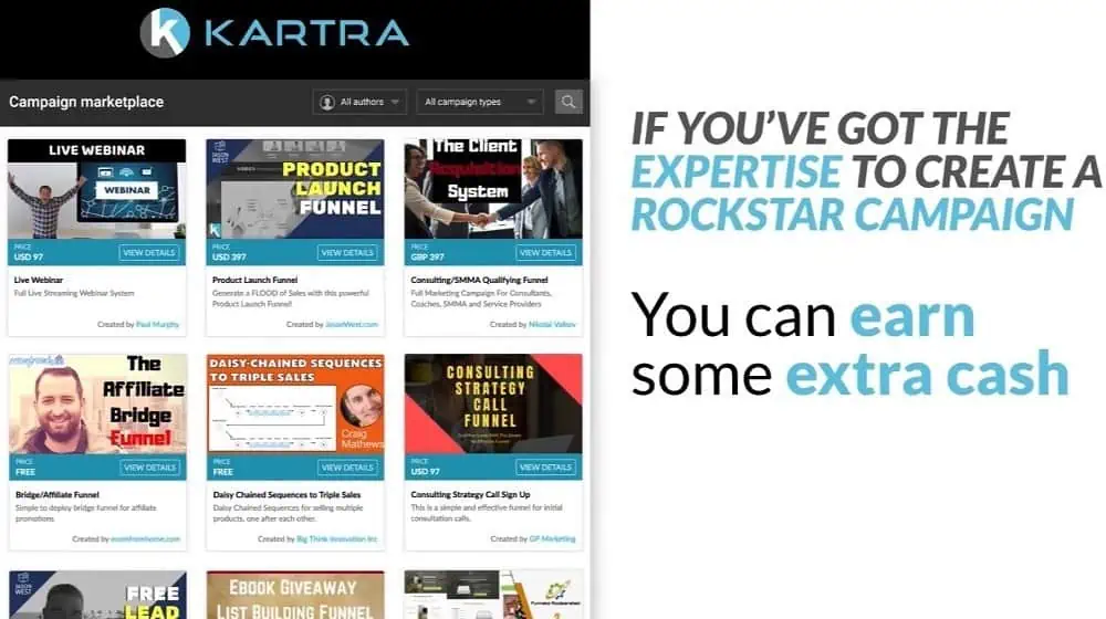 Kartra done for you campaigns marketingplace